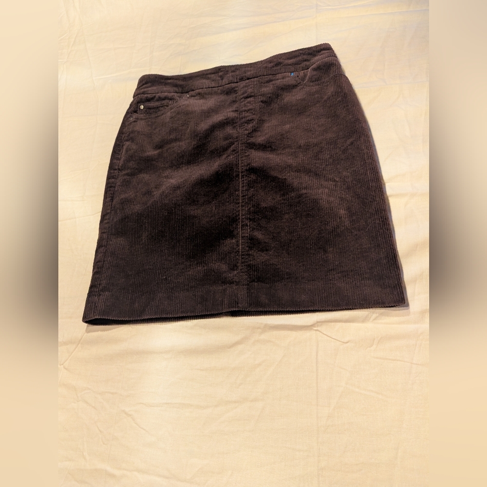 2/20$ Style & Co. Dark Brown Corduroy Mini Skirt